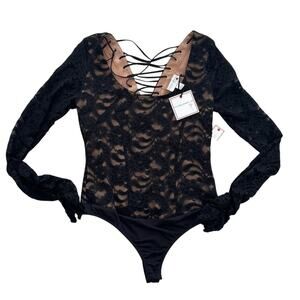 Bisou Bisou Black Lace Bodysuit
